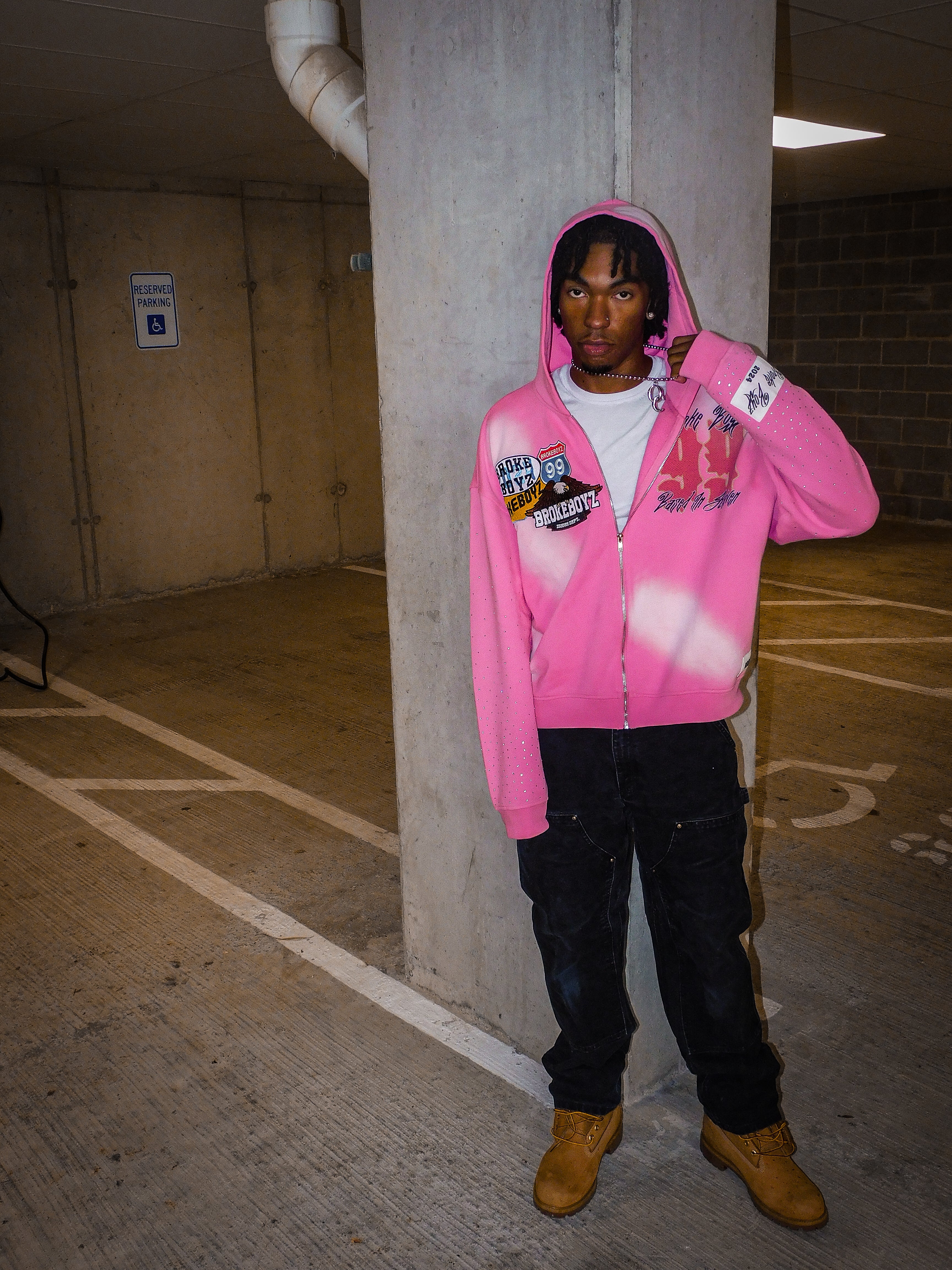 ROSE PINK ZIP-UP