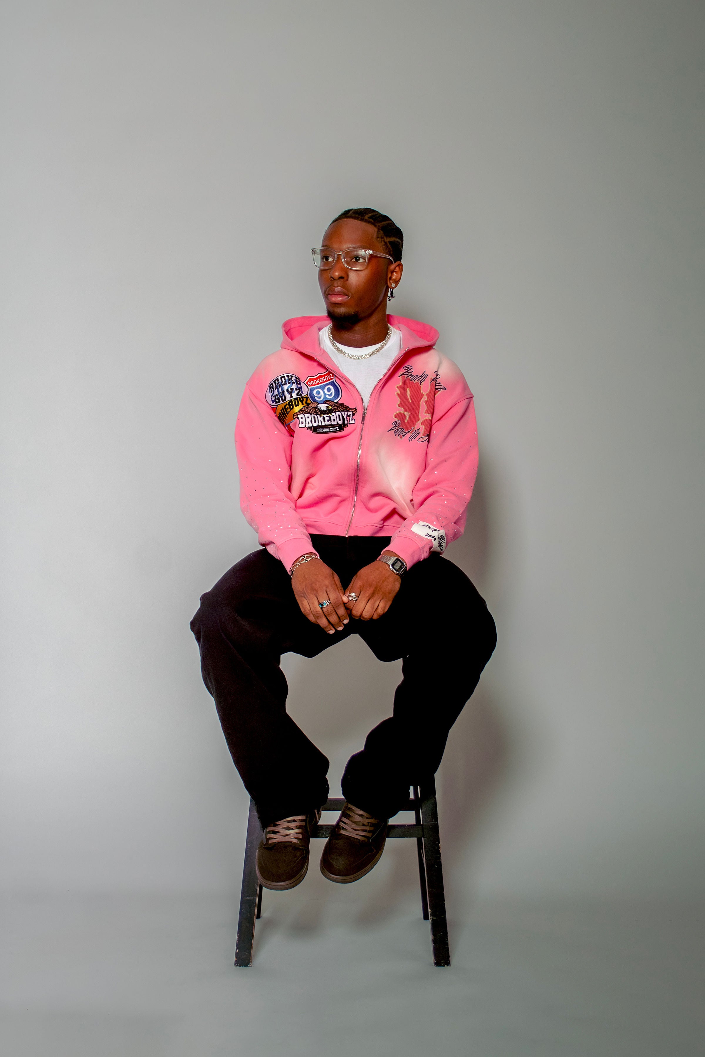 ROSE PINK ZIP-UP